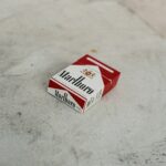 red and white marlboro cigarette pack